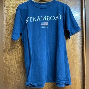 Vintage Single stitch Colorado Navy T shirt Size Medium Mens